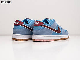 Nike SB Dunk Low Valour Blue Team Maroon (блакитні) 44, фото 3