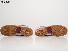 Nike SB Dunk Low Valour Blue Team Maroon (блакитні) 44, фото 4
