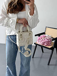 Christian Dior Small Lady Dior My ABCDIOR Bag Milk [оригінальна коробка] 20 х 17 х 8