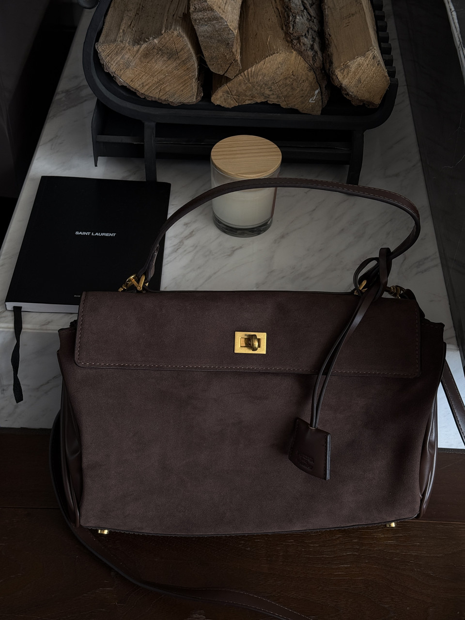 Balenciaga Rodeo Brown Suede/Gold Hardware 35х26х9