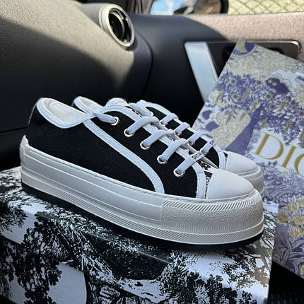 Dior B23 Deep black white Platform Premium ЛЮКС ЯКІСТЬ 39, фото 1