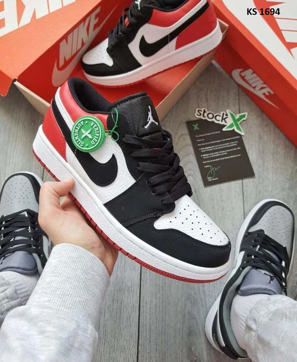 Nike Air Jordan 1 Low (чорно/червоні) 41