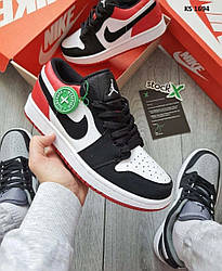 Nike Air Jordan 1 Low (чорно/червоні) 41