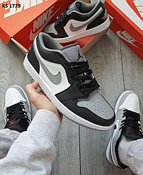Nike Air Jordan 1 Low (чорно/сірі) 41