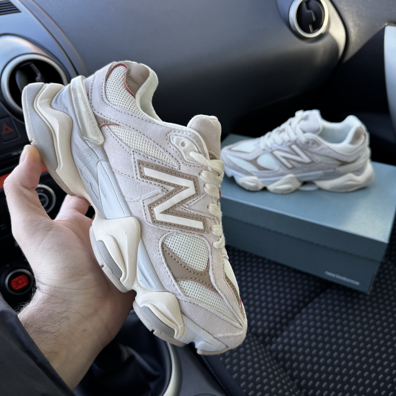 New balance 9060 cream white  beige 37