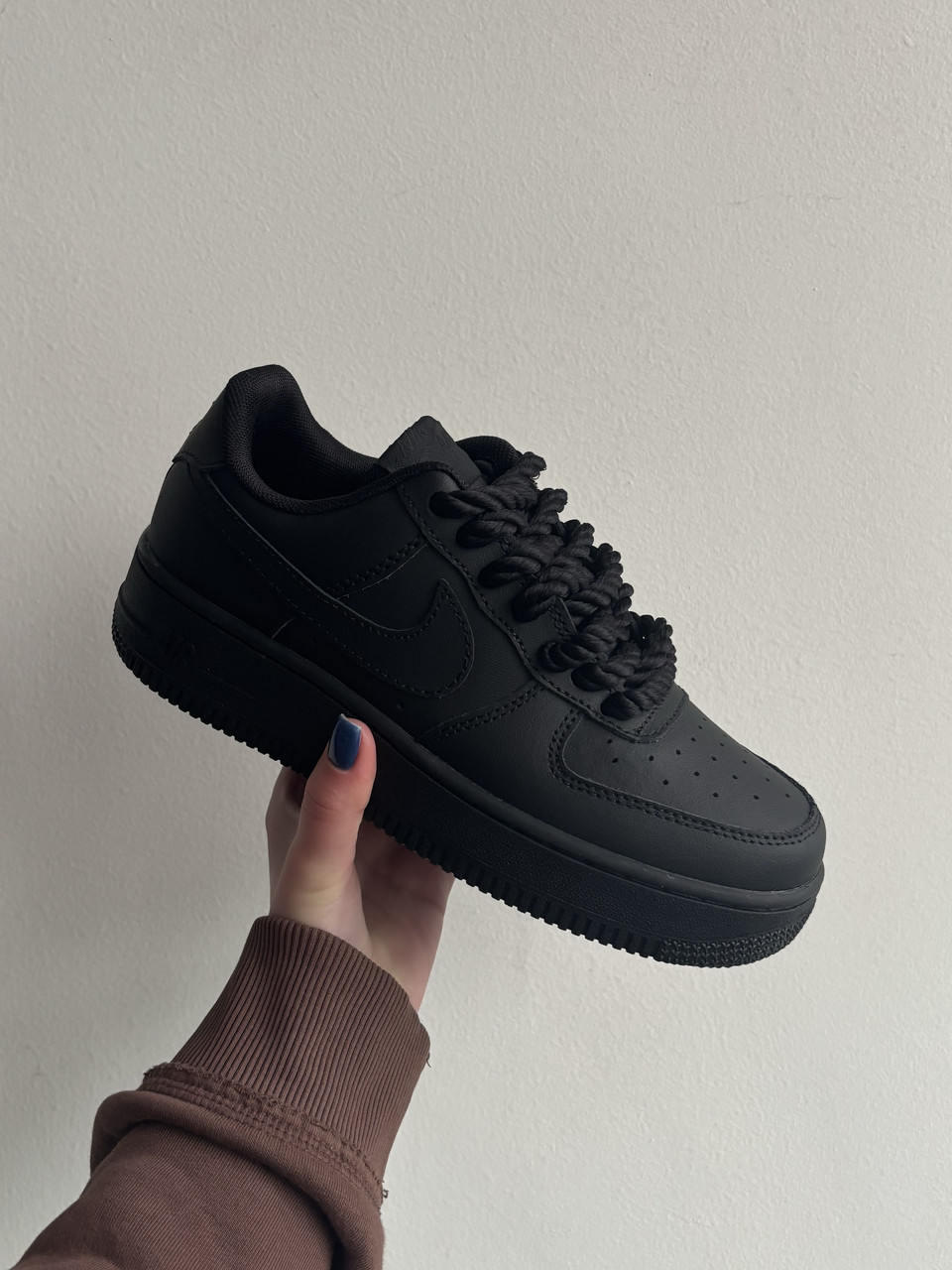 1 Low Black Rope Laces 37