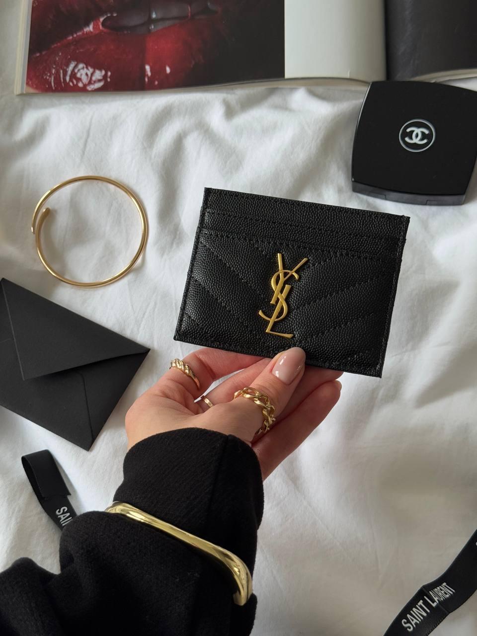 Saint Laurent CASSANDRE MATELASSÉ card case 10x8x0.5