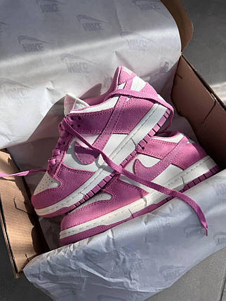 Nike SB Dunk Low White Pink(Замш+шкіра) 36, фото 1