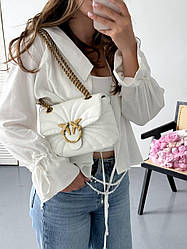 Pinko Love Bag Puff Butterfly Quilt White/Gold   [оригінальна коробка] 21х14х8