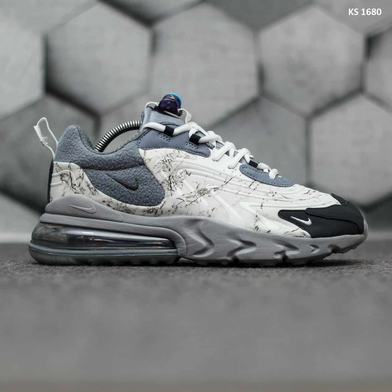 Кросівки Travis Scott x Nike Air Max 270 React Grey (сірі) 41