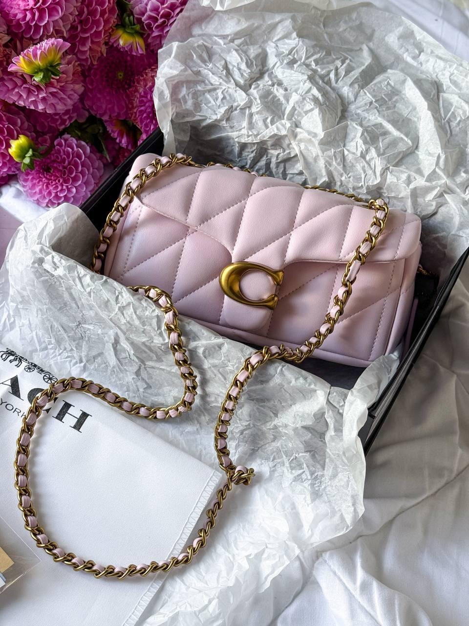 Coach Tabby Shoulder Bag With Pillow Quilting MINI Pink [магнітна коробка] 21x10x7