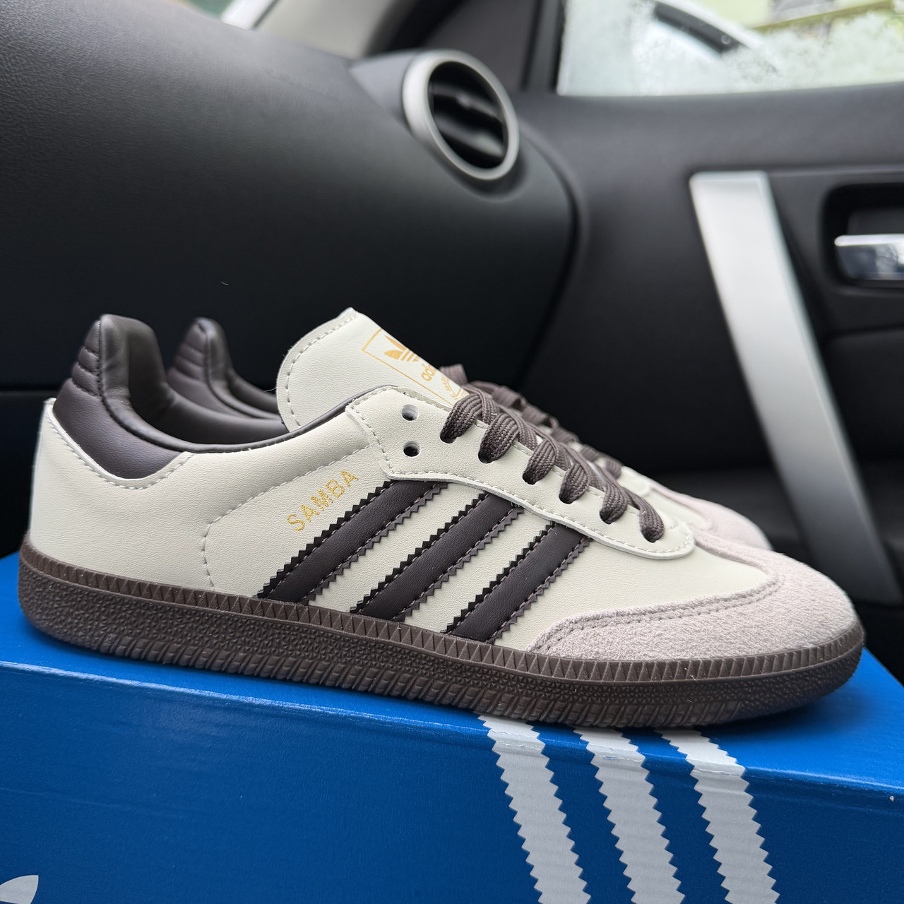 Adidas samba white brown 36