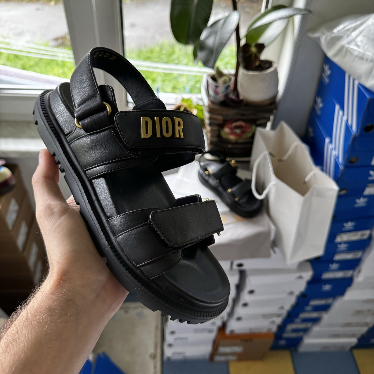 Dior Sandals Black premium 📦 Люкс якість 36