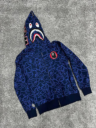 Зіп худі Bape Camo синя XL, фото 1