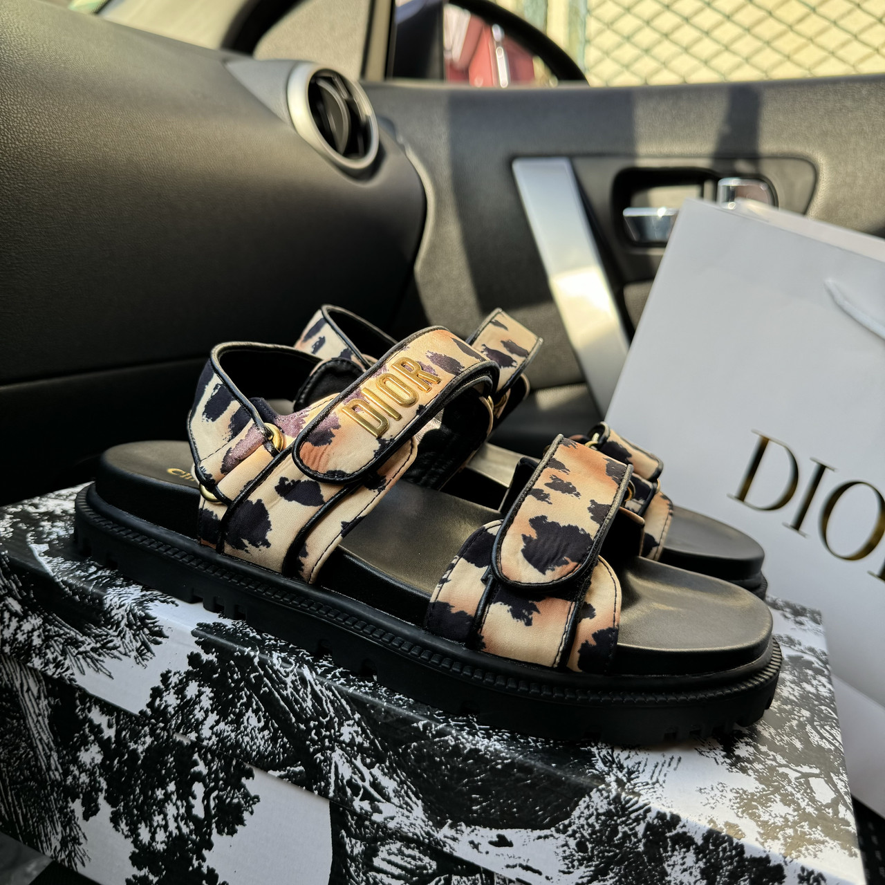 Dior Sandals “Leopard Black” 36