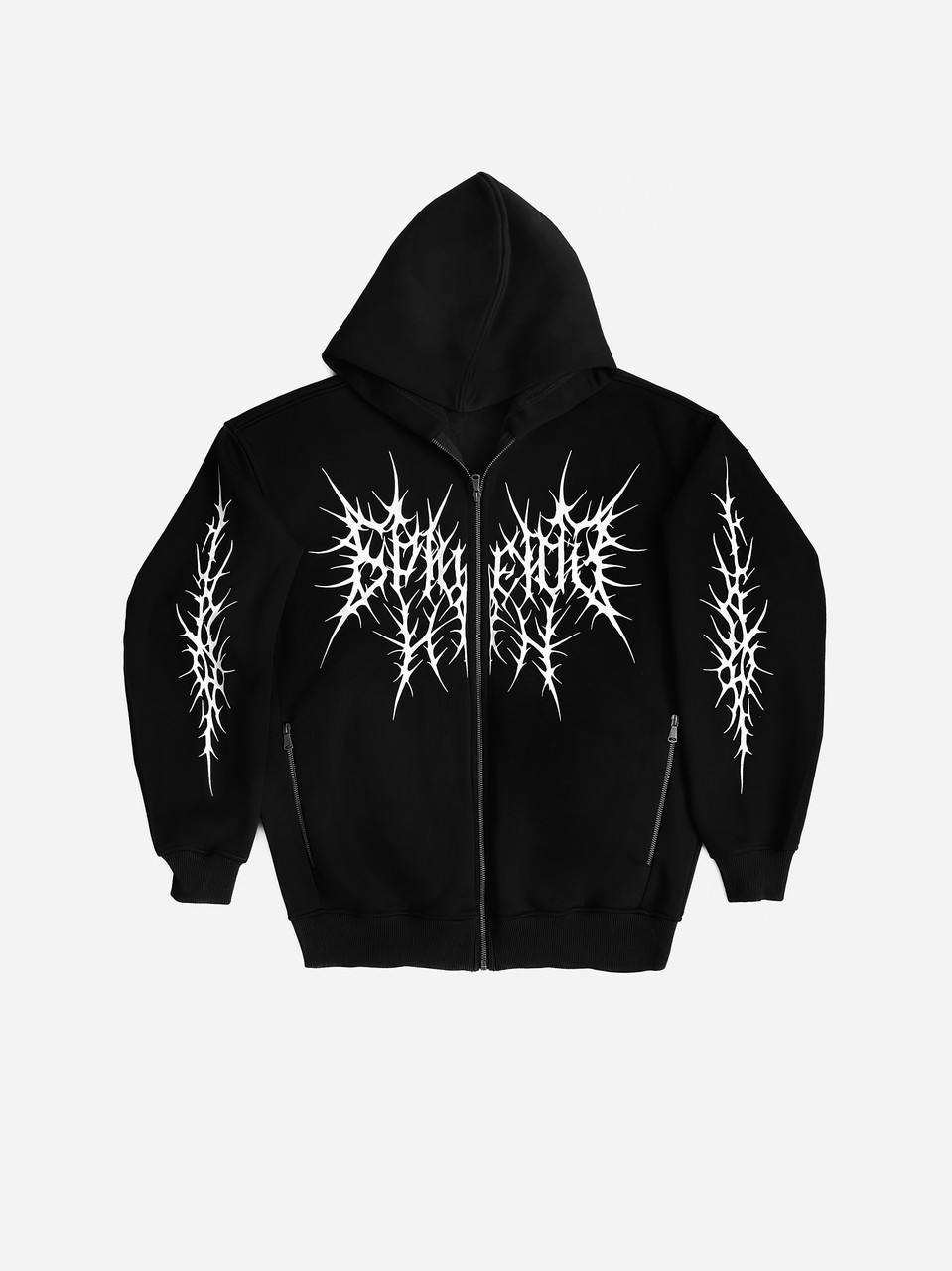 Зіп-худі Yarm Gothic, фліс, чорна XXXS