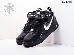 Nike Air Force 1 07 High (чорно/біл) ЗИМА 44, фото 1