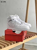 Nike Air Force 1 07 Mid LV8 (білі) ЗИМА, фото 4