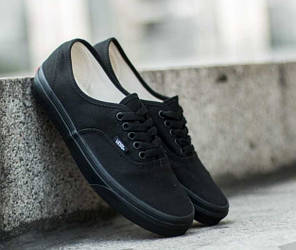 Кеди Vans Authentic Black Mono (чорні) 42, фото 1