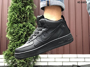 Nike Air Force 1 07 Mid LV8 (чорні) ЗИМА 44, фото 2