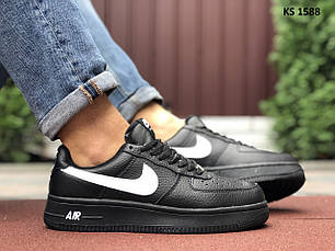 Nike Air Force (чорні) ЗИМА 44, фото 2