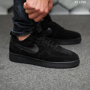 Nike Air Force 1 07 (чорні) ЗИМА 42, фото 2