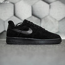 Nike Air Force 1 07 (чорні) ЗИМА 42, фото 3