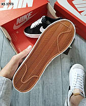 Nike Blazer Low (чорно/білі, замш) 44, фото 3