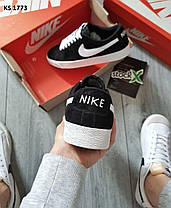 Nike Blazer Low (чорно/білі, замш) 44, фото 4