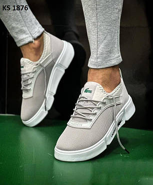 Кросівки Lacostе Light Gray (сірі), фото 2