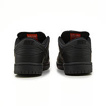 NIke SB Dunk Low Total Black Leather 36, фото 4