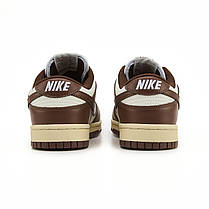 Nike Dunk Low Brown White Beige 37, фото 4