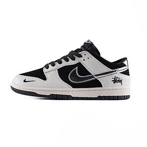 Nike SB Dunk Low x Stussy Black White Metallic 36, фото 1