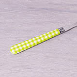 Набір столових приладів Kamille Синій 24 предмета з нержавіючої сталі з пластиковими ручками і підставкою, фото 3