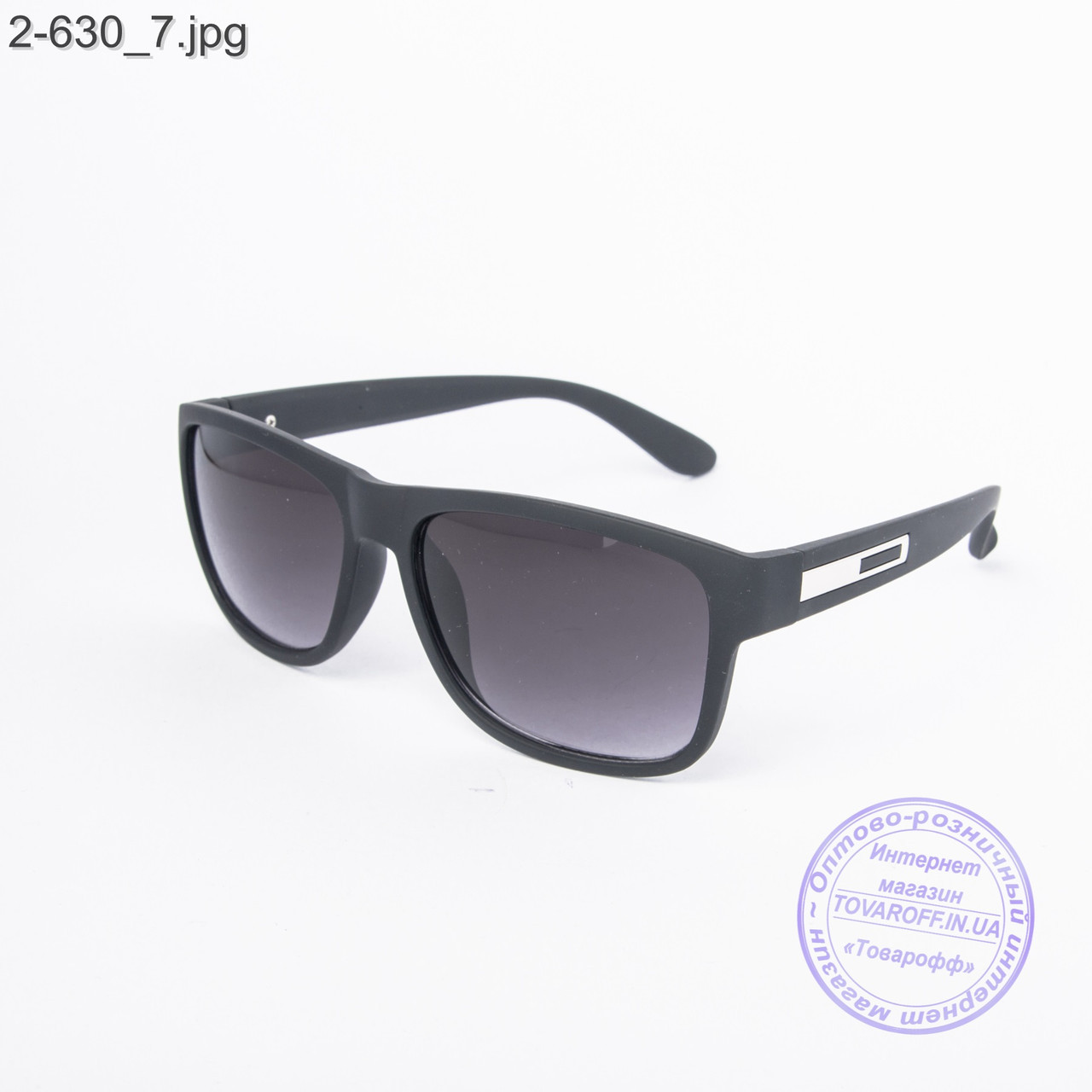 Оптом солнцезащитные очки унисекс черные - 2-630 - фото 3 - id-p498482768