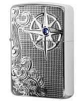 Зажигалка zippo 28809 Armor Nautical Waves HP Chr