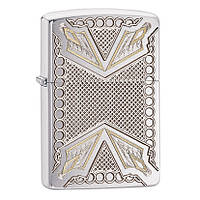 Зажигалка бензиновая zippo 28808 armor, choice arrow head design.