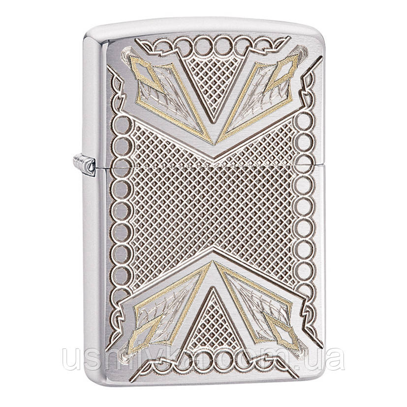 Запальничка бензинова zippo 28808 armor, choice arrow head design., фото 1