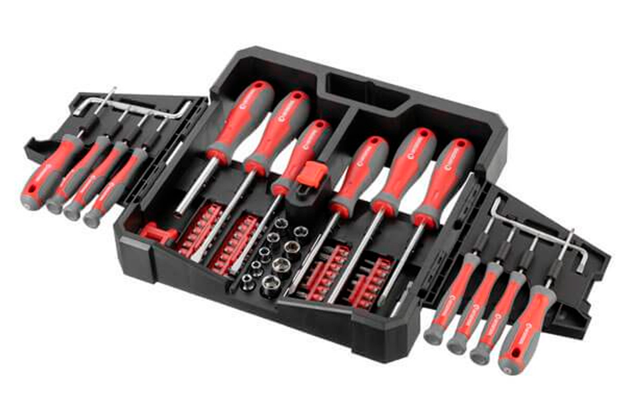 Набір викруток Intertool – PH x SL x T з бітами та головками 63 од., фото 1