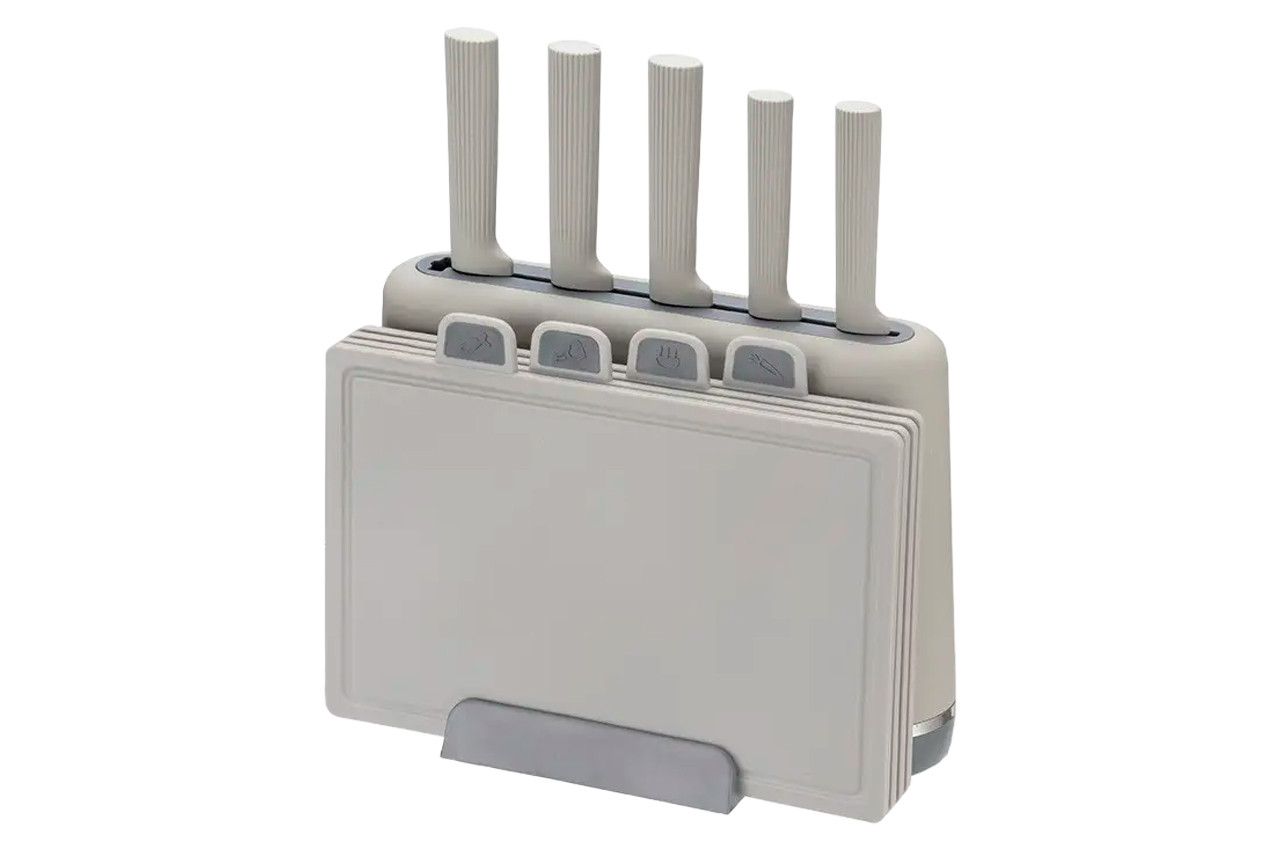 Набір ножів з дошками Maestro 5 ножів x 4 дошки сірий, фото 1