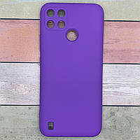 Чохол Realme C21Y/Realme C25Y Оригінал. Протиударний, підкладка з мікрофібри. Фіолетовий матовий