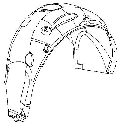 Підкрилок задній лівий GM 22816846 OPEL Insignia