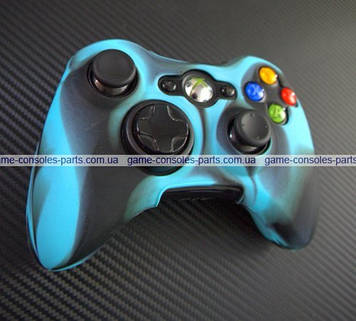 Xbox 360 силіконовий чохол для джойстика (камуфляж) (Blue-black)