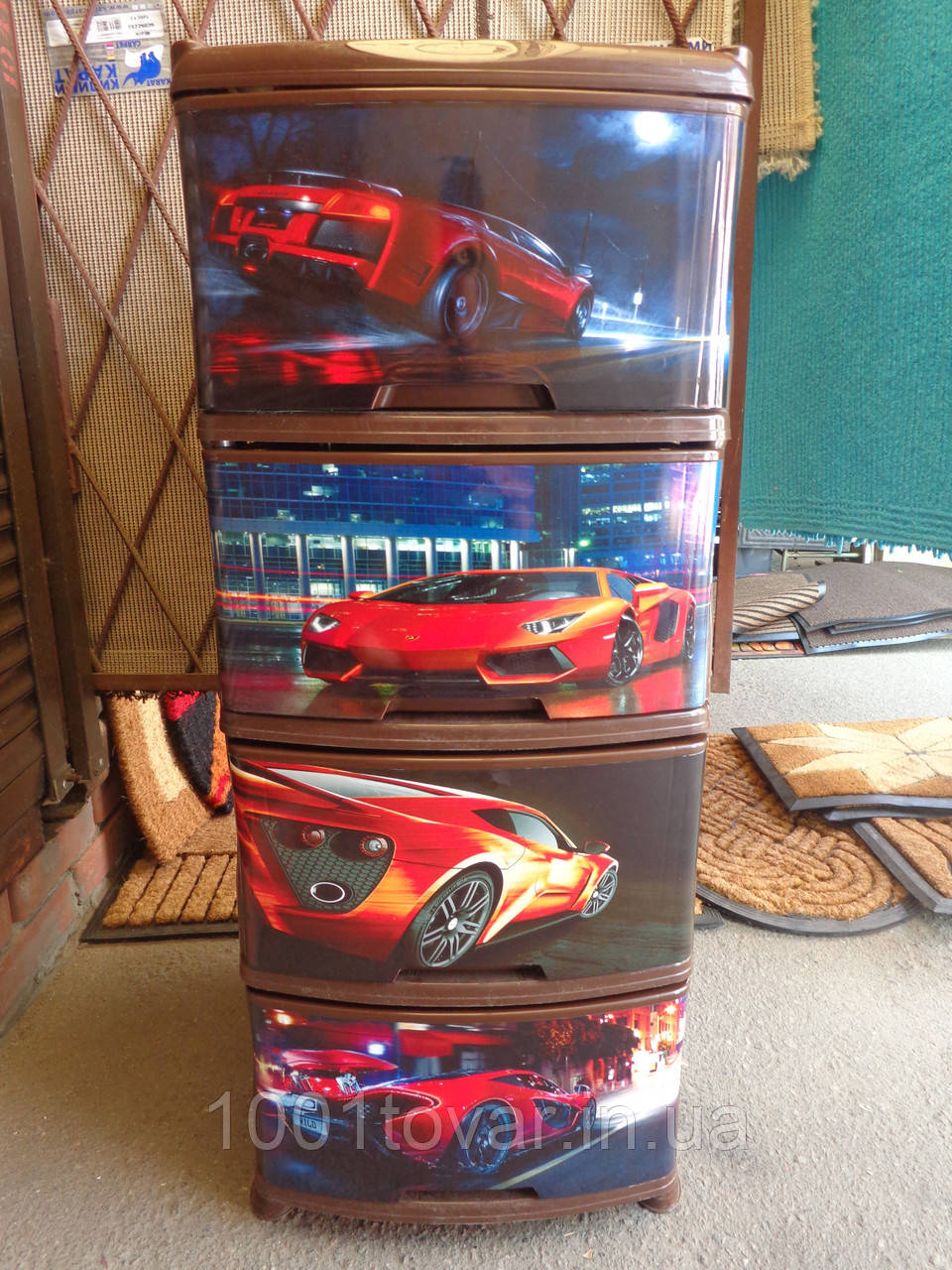 Комод пластиковий, з малюнком Авто, фото 1