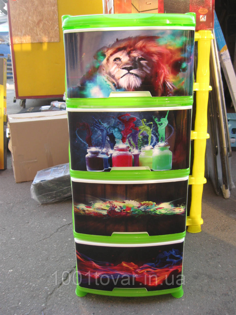 Комод пластиковий, з малюнком Абстракція, фото 1