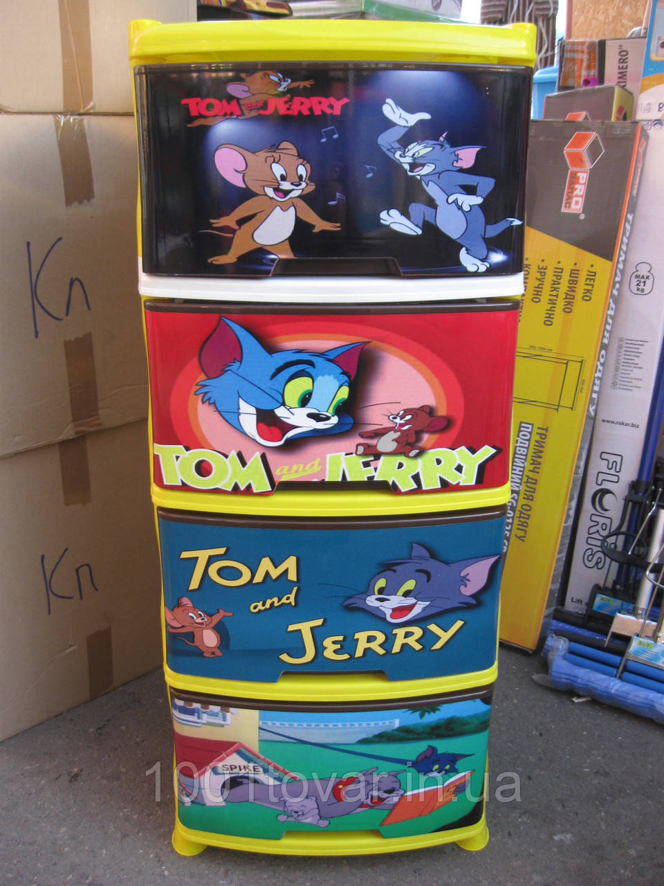 Комод пластиковий, з малюнком Том і Джеррі, фото 1