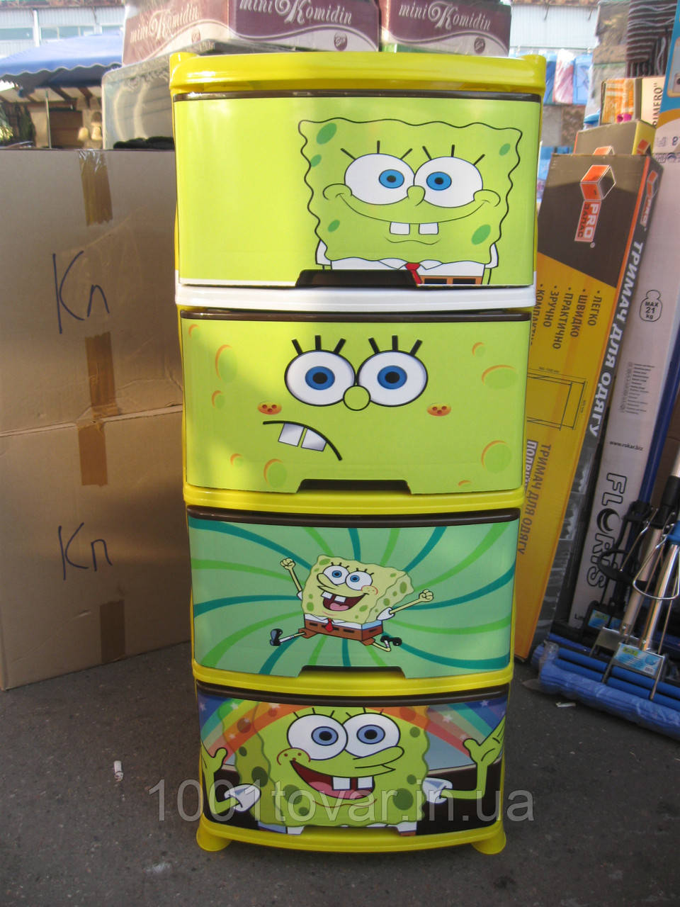 Комод пластиковий, з малюнком Губка Боб, фото 1