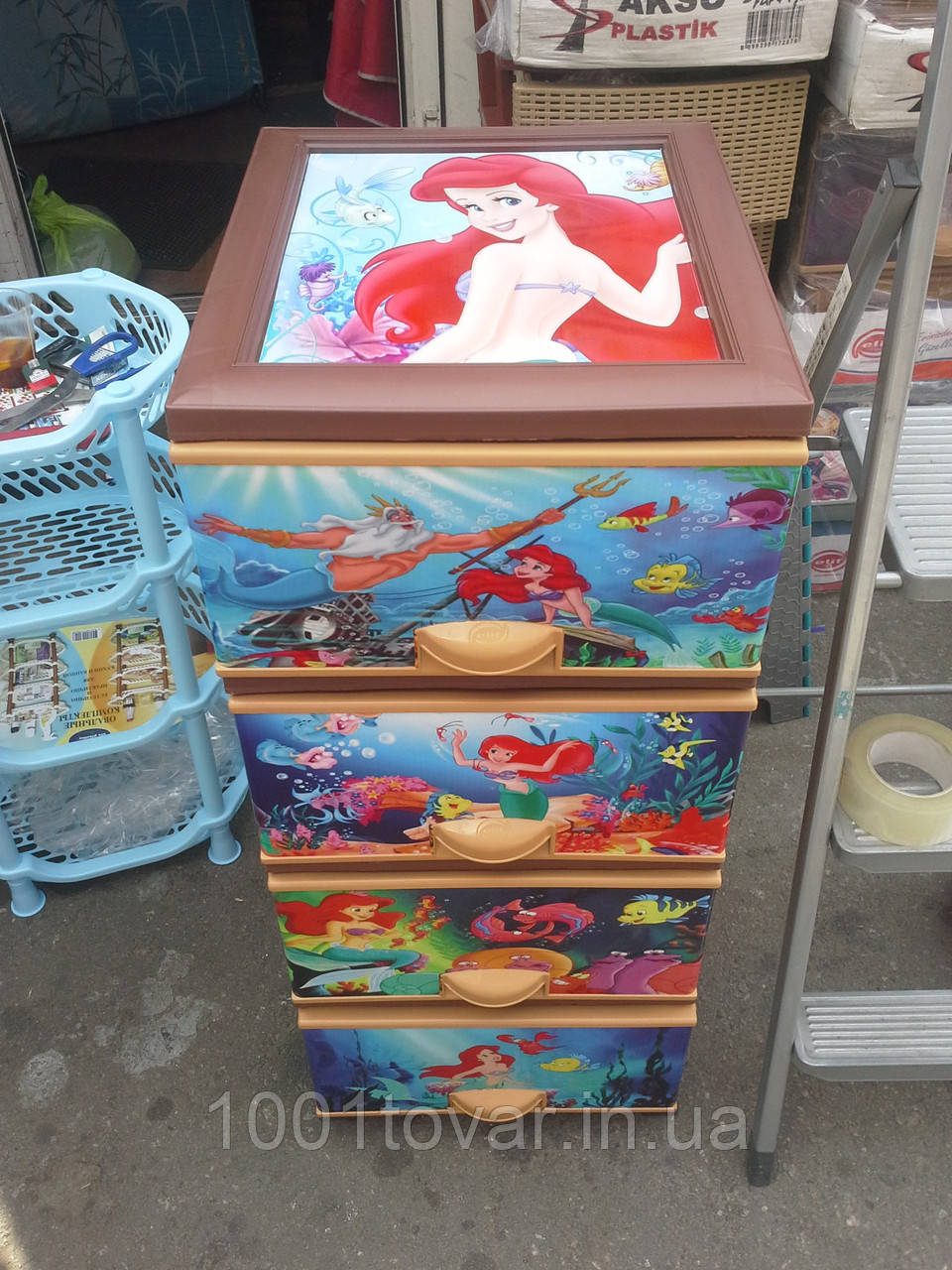 Комод пластиковий, з малюнком Русалочка 2, фото 1
