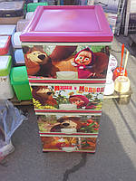 Комод пластиковий, з малюнком Маша і Міша