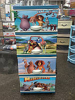 Комод пластиковий, з малюнком Мадагаскар